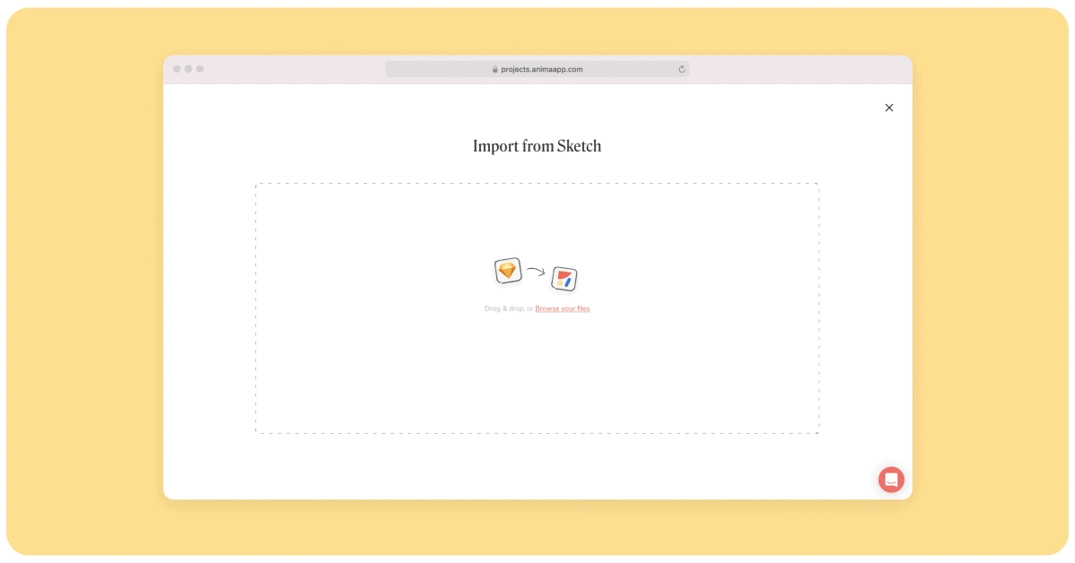 GIF showing how to get code Sketch designs without Sketch