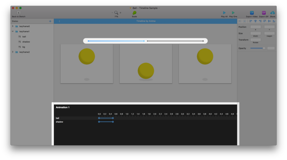 Diya  Timeline animation directly in Sketch