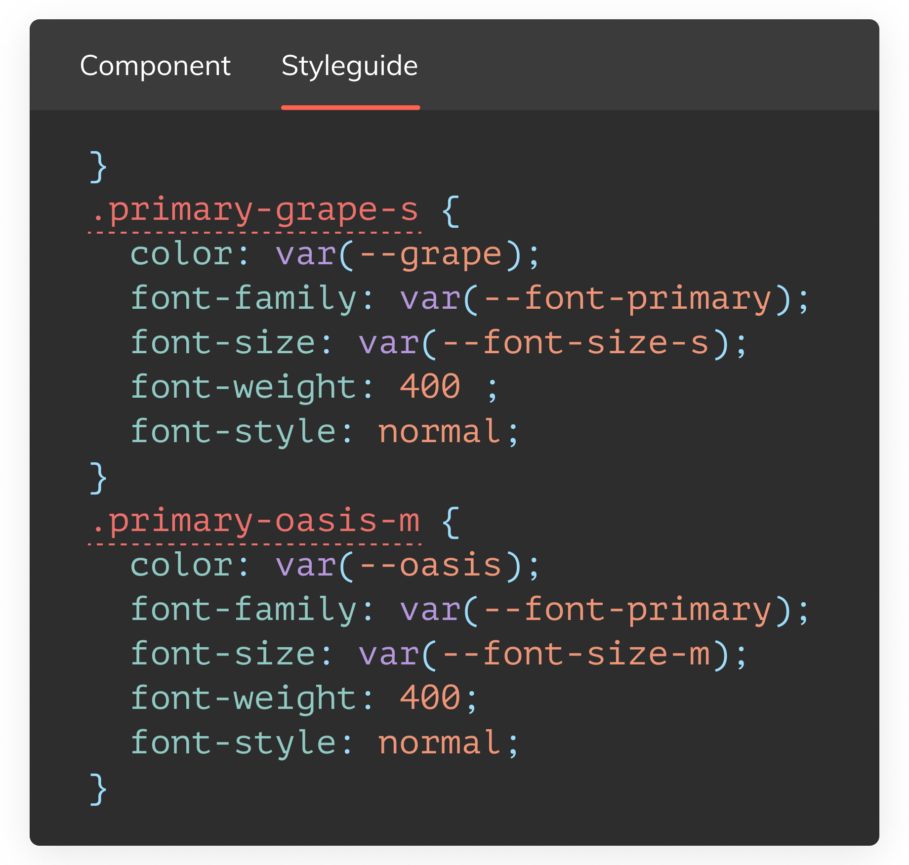 Text styles: Anima Smart Styleguide