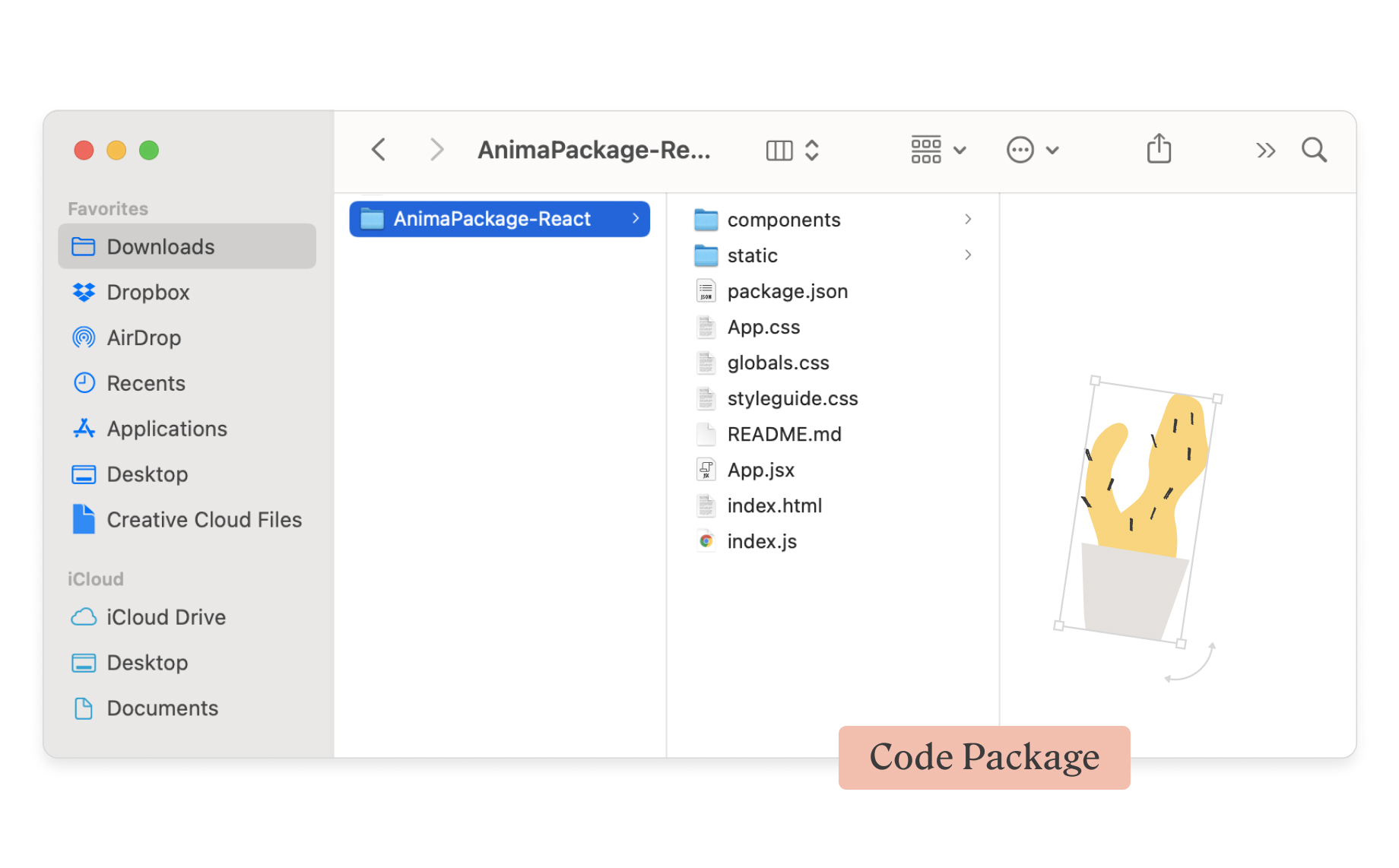 Anima’s code package: What you get