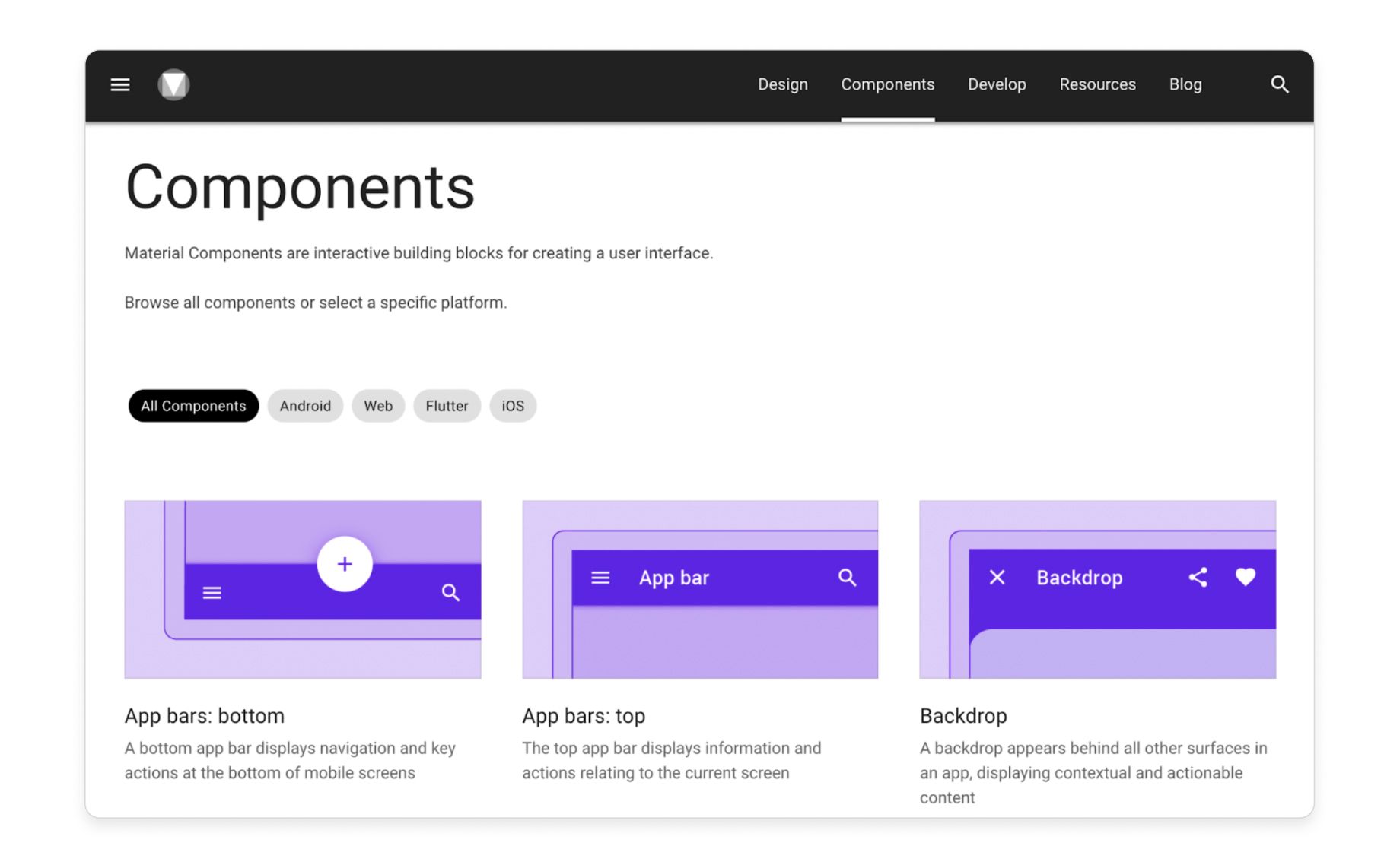 A sneak peak at Google's Material Design component library 