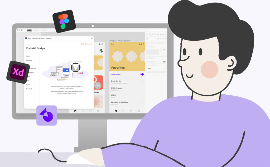 How to use Material Design in Figma and Adobe XD with Anima