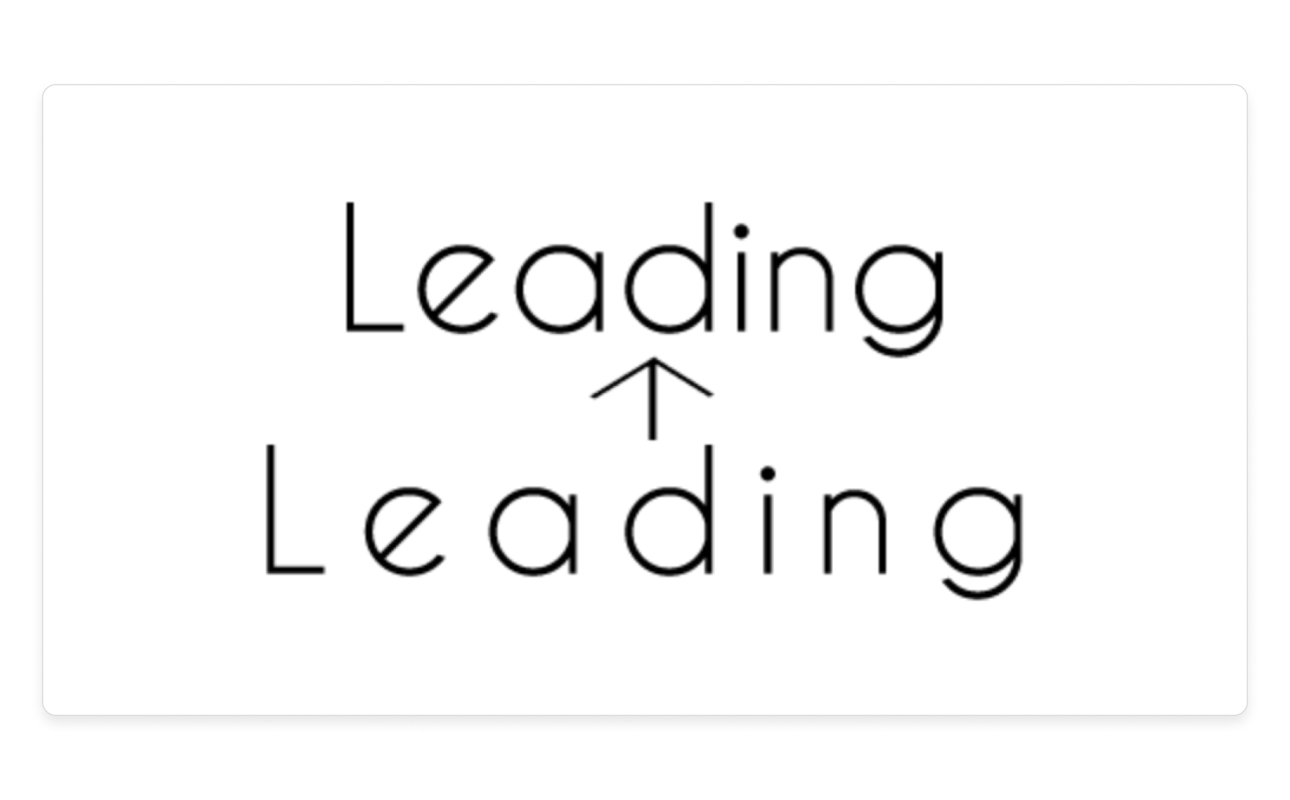 Leading (or line spacing) in typography