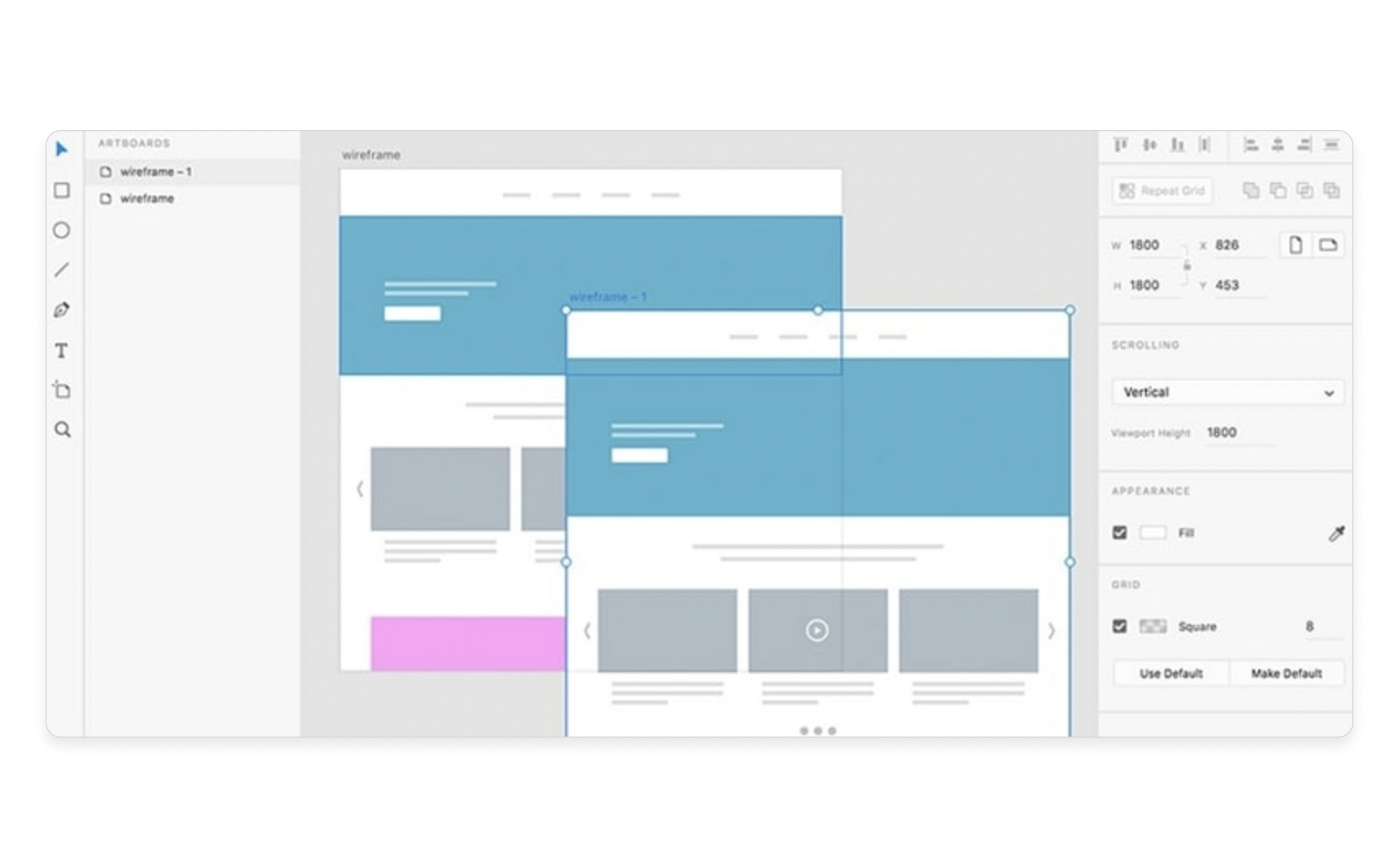 Create wireframes with Adobe XD