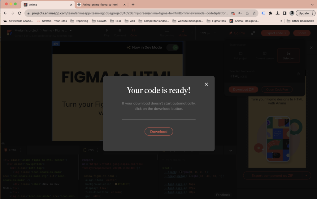 How to export Figma to HTML - Anima Blog