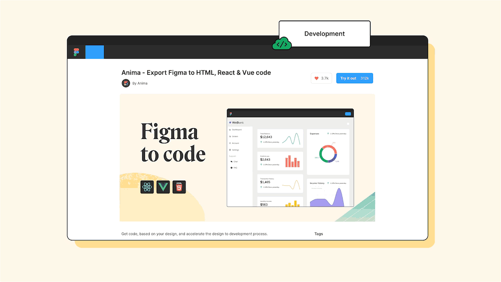 Anima is now the number 1 Figma plugin for developers.