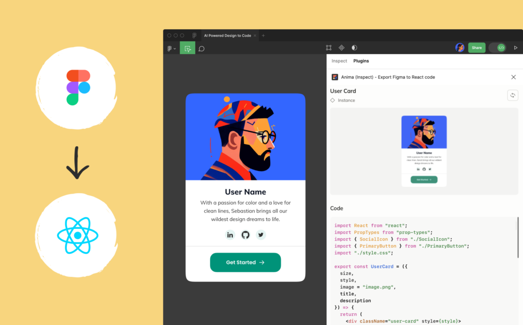 Figma to React: So bekommen Sie einen sauberen React-Code in Figma