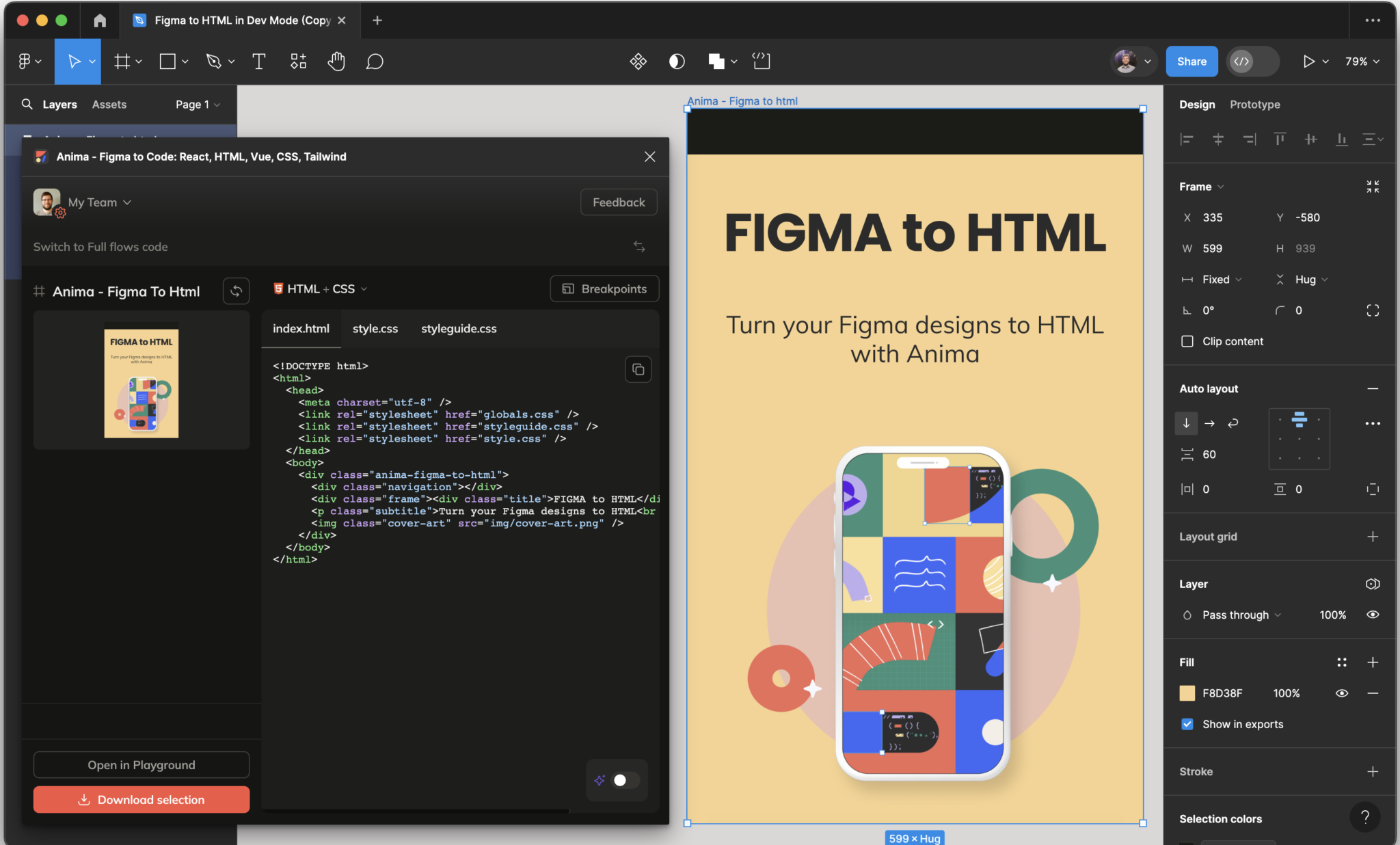Figma to HTML: How to export a Figma design into HTML - Anima Blog