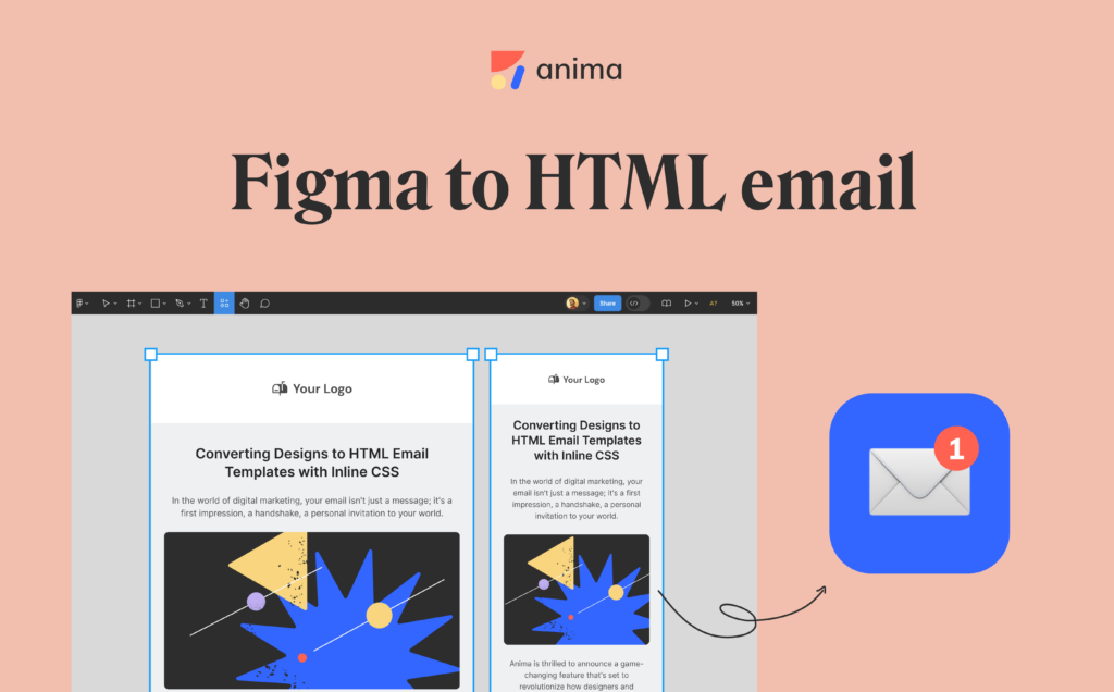Figma zu HTML Email: Umwandlung von Designs in HTML Email Vorlagen mit Inline CSS