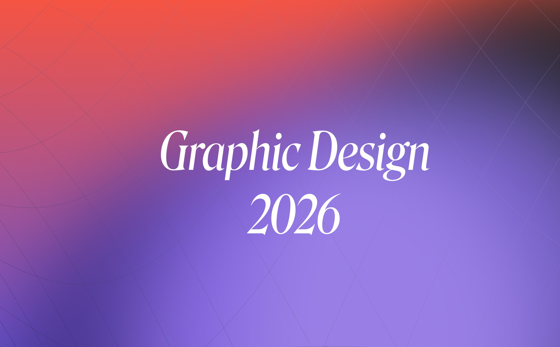 Graphic Design 2026 title image with abstract gradient background