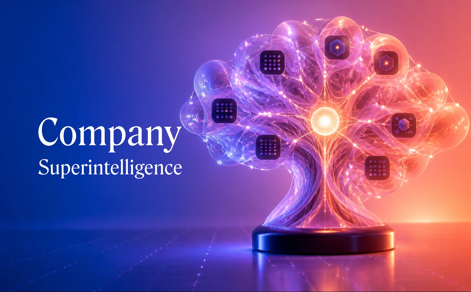 Company Superintelligence represented as an emergent neural knowledge network